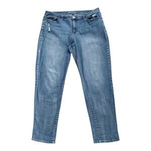 INC Womens Size 16 Ripped Destroyed Boyfriend Blue Jeans 29.5" Inseam